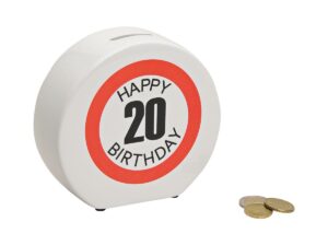 Keramická pokladnička happy birthday 20 Wurm