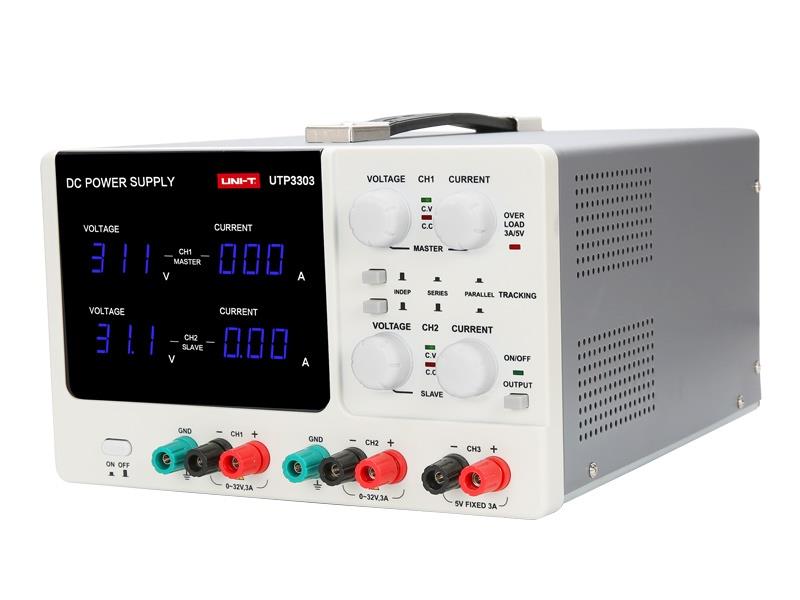 Zdroj laboratorní UNI-T UTP3303 2x0-32V/ 0-3A+ (5V-3A) - zánovní