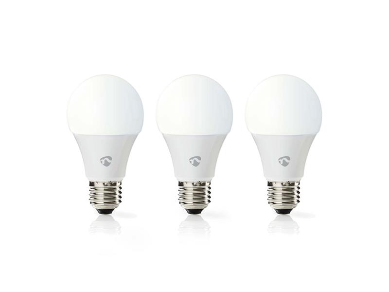 Smart žárovka LED E27 9W bílá NEDIS WIFILW33WTE27 WiFi SmartLife 3ks