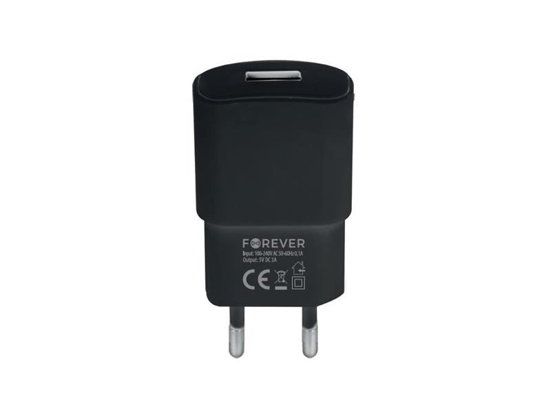 Adaptér USB FOREVER 3.A QC3.0 TC-01 BLACK