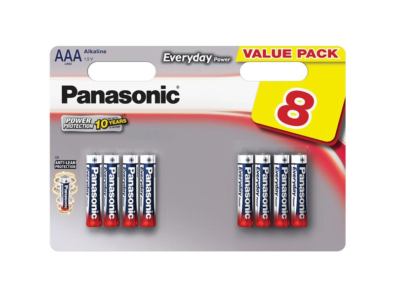 Baterie AAA (R03) alkalická PANASONIC Everyday Power 8BP
