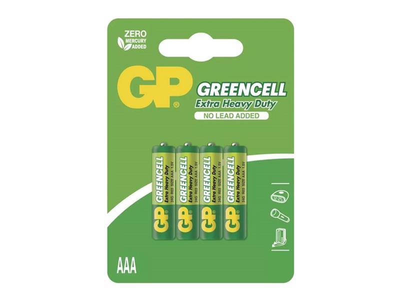 Baterie AAA (R03) Zn-Cl GP Greencell 4ks