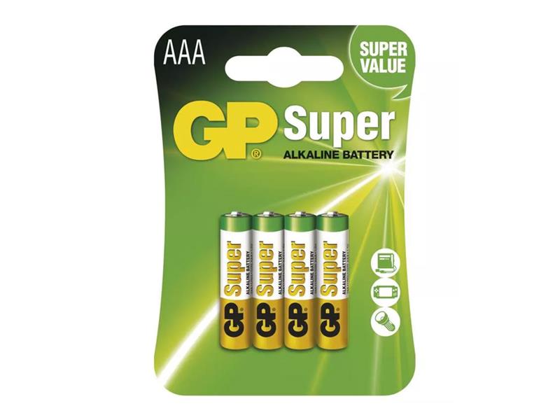 Baterie AAA (R03) alkalická GP Super Alkaline 4ks
