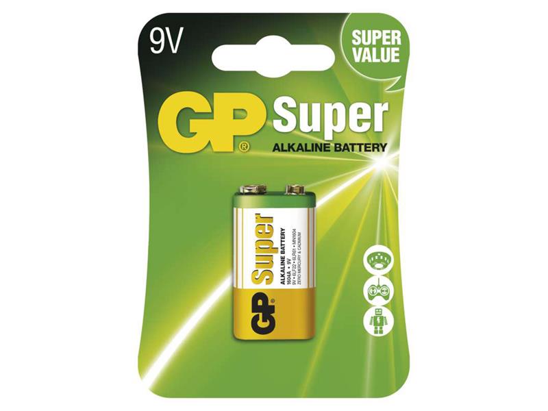 Baterie 6F22 (9V) alkalická GP Super Alkaline