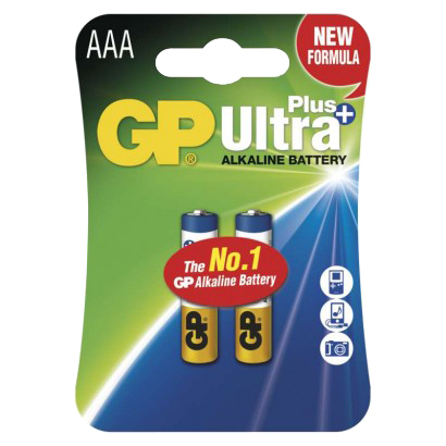 Baterie AAA (R03) alkalická GP Ultra Plus Alkaline 2ks