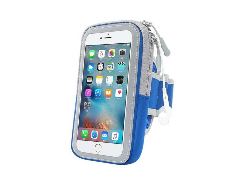 Pouzdro na mobil 6.0" FOREVER ZIPPER BLUE