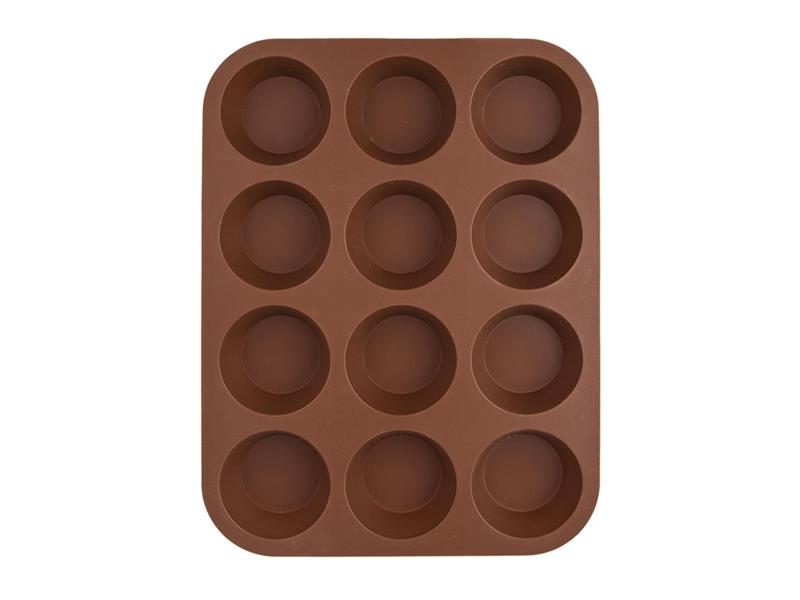 Forma na pečení ORION Muffiny 12 silikon hnědá