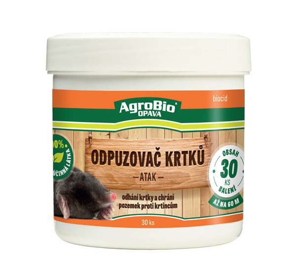 Odpuzovač krtků AgroBio Atak 30ks