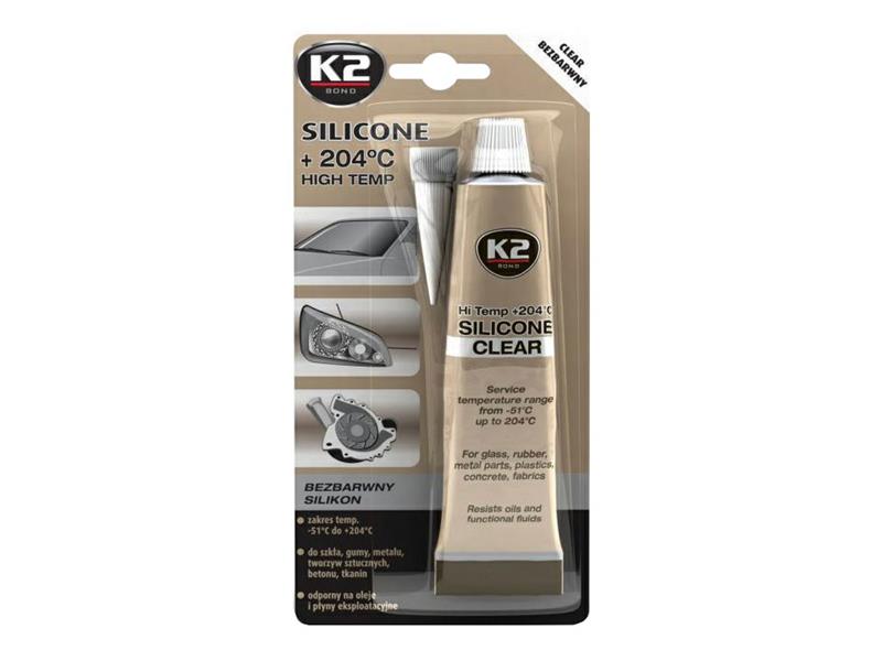 Vysokoteplotní čirý silikon K2 SILICONE CLEAR 85g