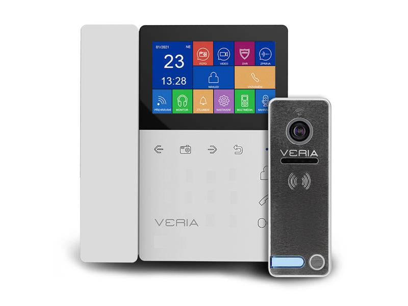 Videotelefon VERIA 7043B bílý + VERIA 230