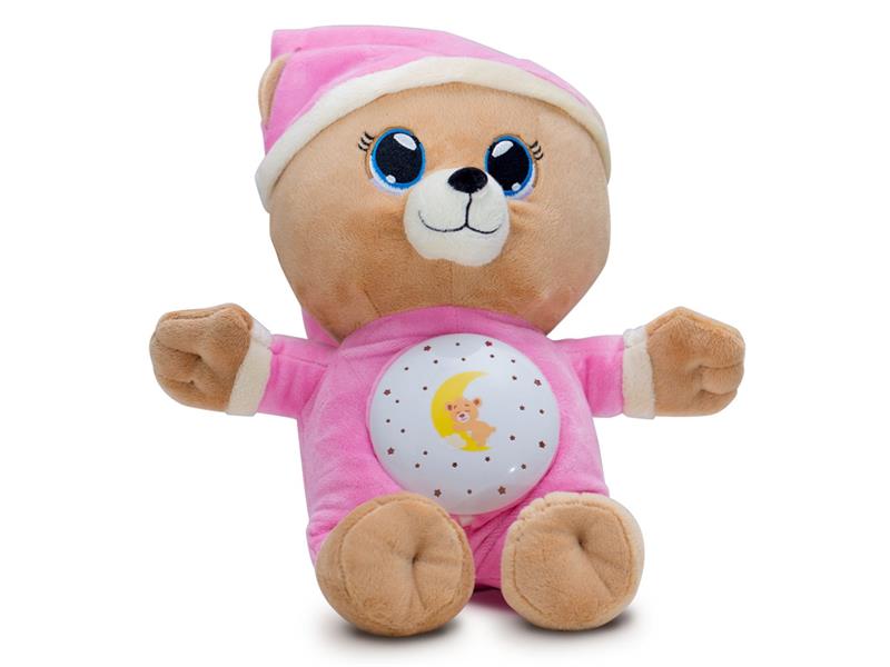 Dětský plyšový medvídek TEDDIES Usínáček 32 cm růžový