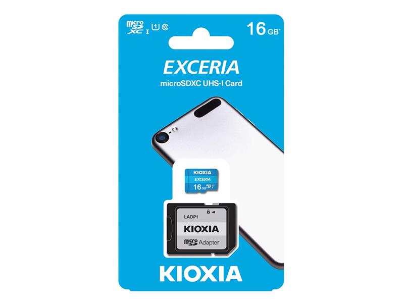 Karta paměťová KIOXIA micro SD 16 GB s adaptérem