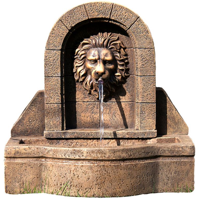 Tuin 1411 Zahradní kašna - fontána lví hlava 50 x 54 x 29 cm Tuin