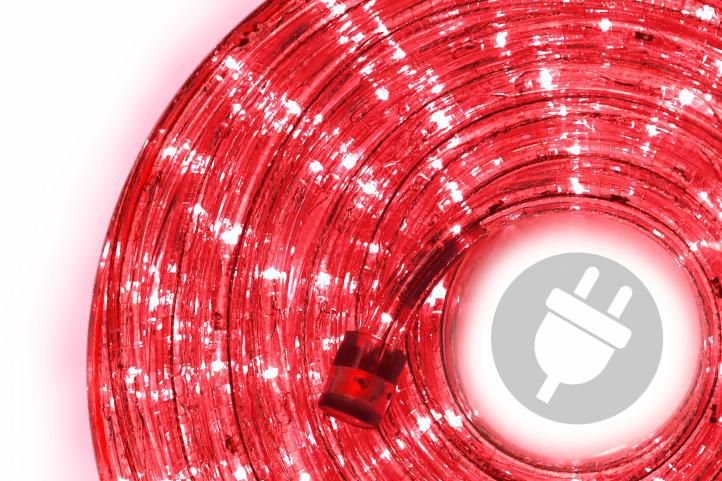 Nexos 822 LED světelný kabel 20 m - červená