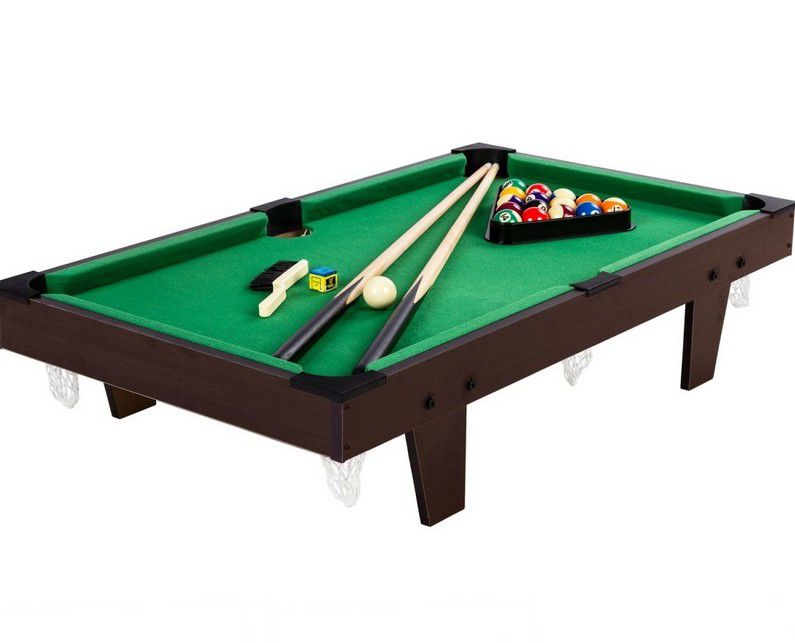Tuin 40542 Mini kulečník pool s příslušenstvím 92 x 52 x 19 cm - hnědá GamesPlanet®