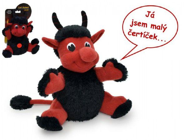 Teddies Čert Hubert mluvící plyš na kartě 20 cm Teddies