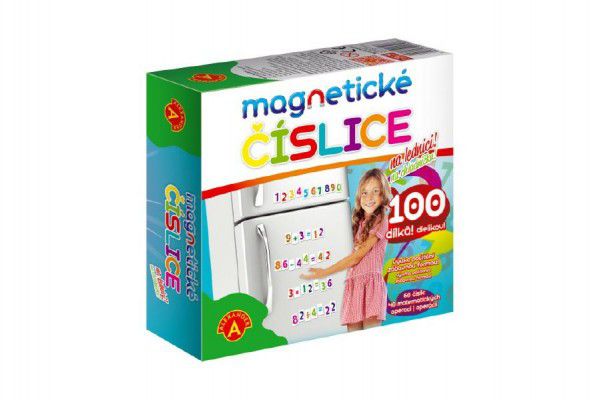 Magnetické číslice na lednici 100 dílků v krabici Teddies