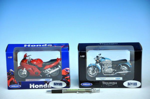 Welly Motocykl Honda F6 C model černá 1:18 Teddies