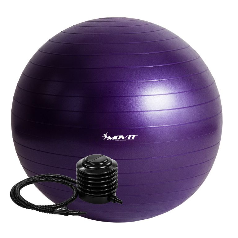 MOVIT 54100 Gymnastický míč s pumpou - 85 cm - fialový MOVIT