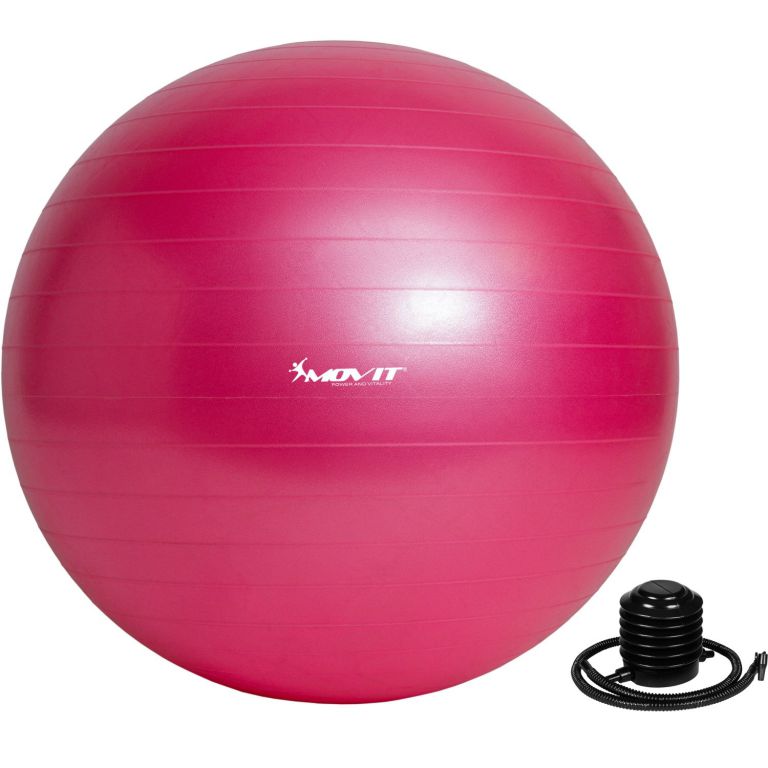 MOVIT 55461 Gymnastický míč s pumpou - 85 cm - růžový MOVIT