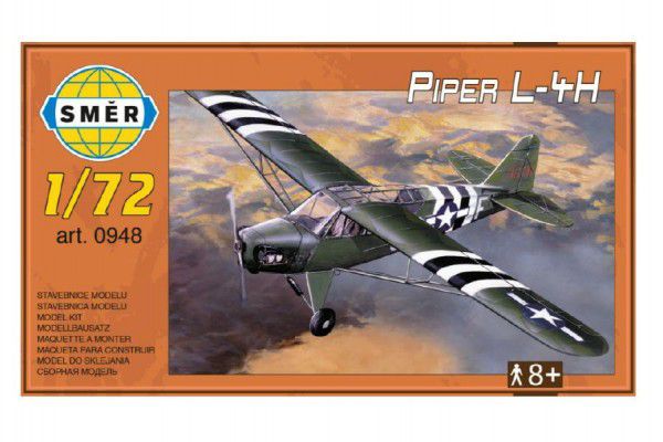 Směr plastikový model letadla ke slepení Piper L 4H 1:72 Teddies