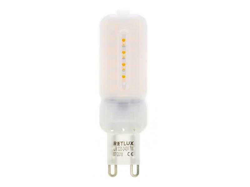 Žárovka LED G9 7W bílá teplá RETLUX RLL 299