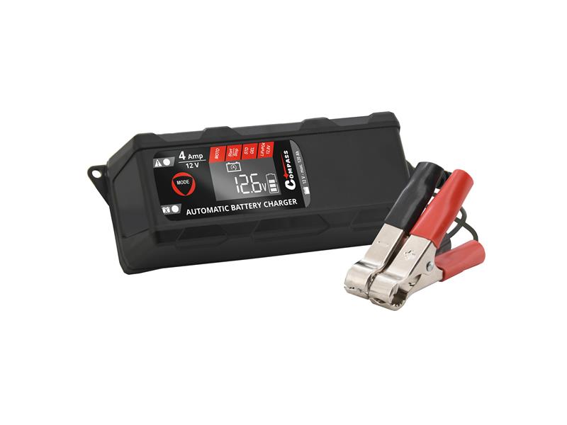 Nabíječka akumulátorů COMPASS 07160 12V 4Amp PB/GEL/AGM/LiFePO4