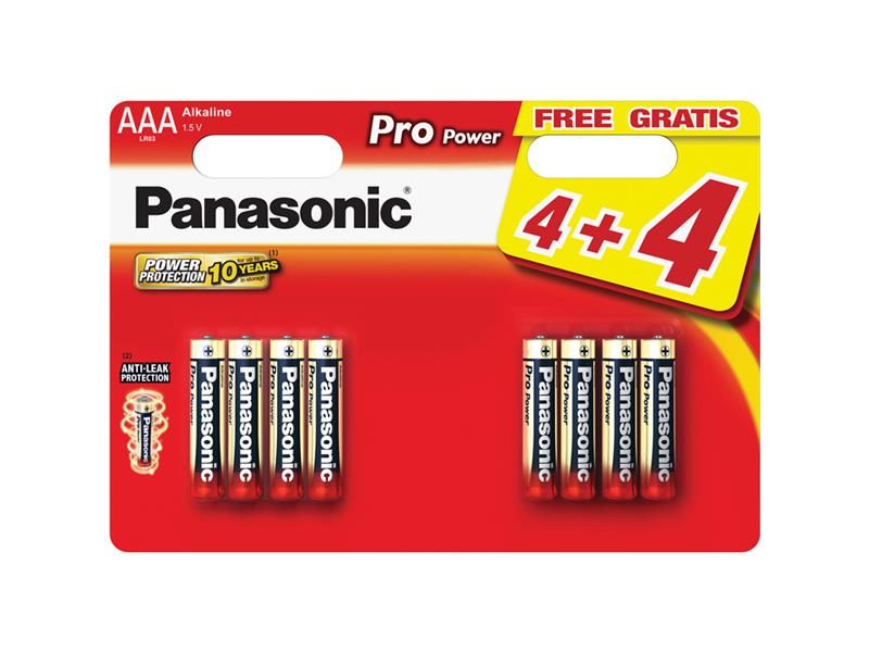 Baterie AAA (R03) alkalická PANASONIC Pro Power 8BP