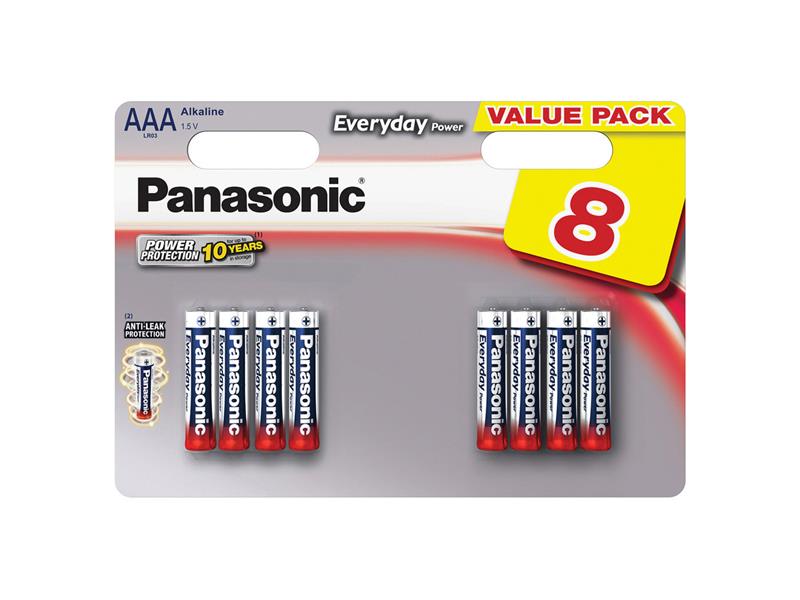 Baterie AAA (R03) alkalická PANASONIC Evolta 8BP