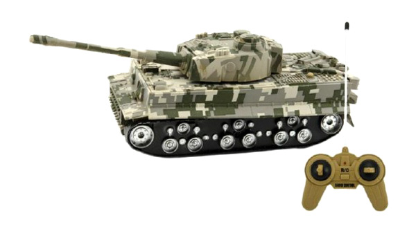 Tank TEDDIES TIGER se zvukem a světlem 25 cm