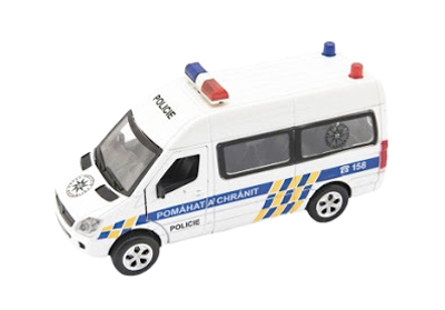 Dětské policejní auto TEDDIES se zvukem a světlem 15 cm