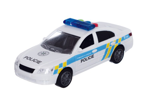 Dětské policejní auto na setrvačník TEDDIES se zvukem a světlem 15 cm