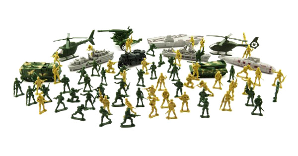 Sada vojáků TEDDIES ARMY II CZ design s příslušenstvím 24x30cm