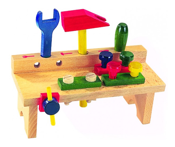 Dětský stůl s nářadím DETOA dřevěný 8ks