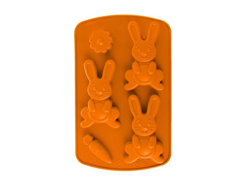 Forma na pečení ORION Zajíc silikon oranžová