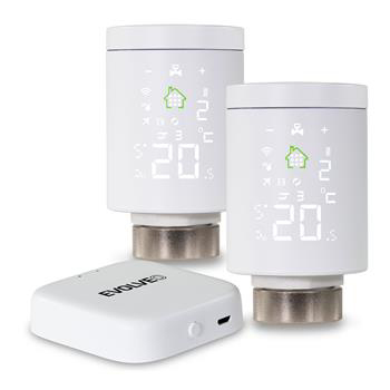 Smart sada 2x termostatické hlavice a centrální jednotky EVOLVEO Heat M30 Starter Pack