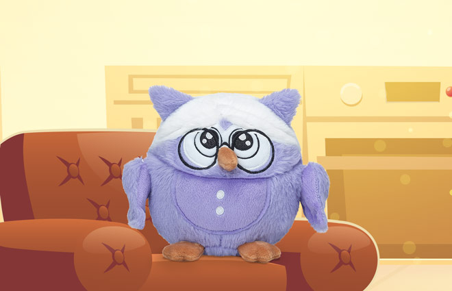 Sovička MINI DORMEO EMOTION OWL FAMILY GRANDMA fialová