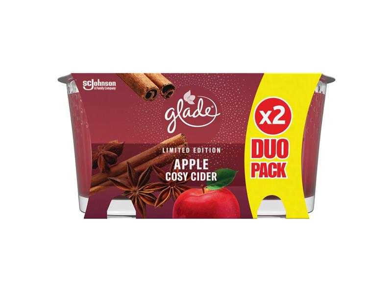 GLADE Svíčka Apple Cosy Cider 2 x 129g