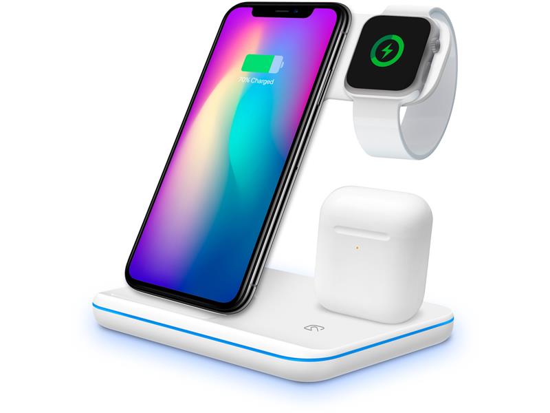Nabíjecí stanice Qi YENKEE YAC 5300 WH 3v1
