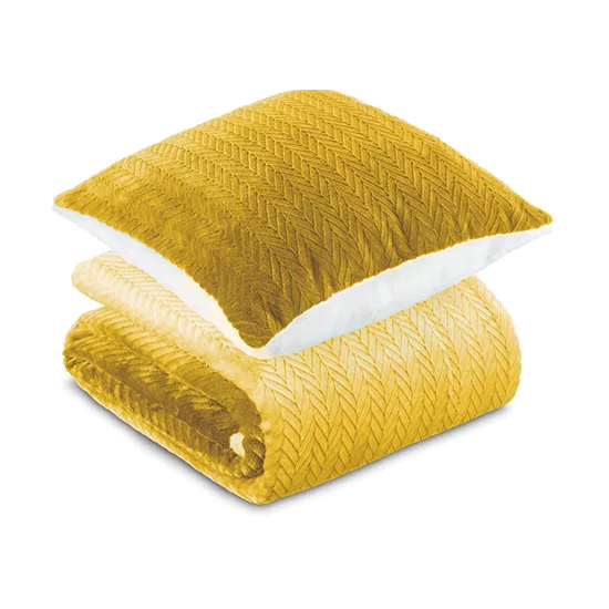 Deka a polštář DORMEO Warm Hug 2021 Gold Ombre 130x190cm