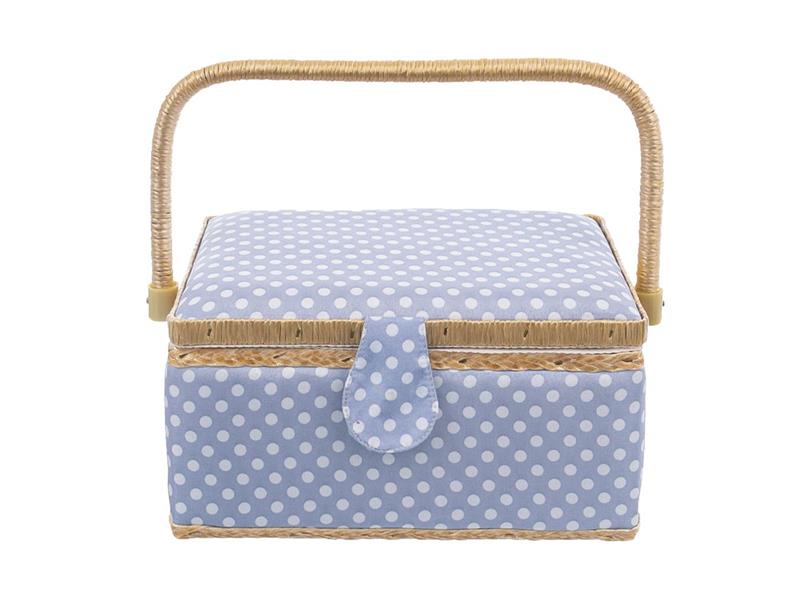 Box na šití ORION modrý puntík 30x23cm