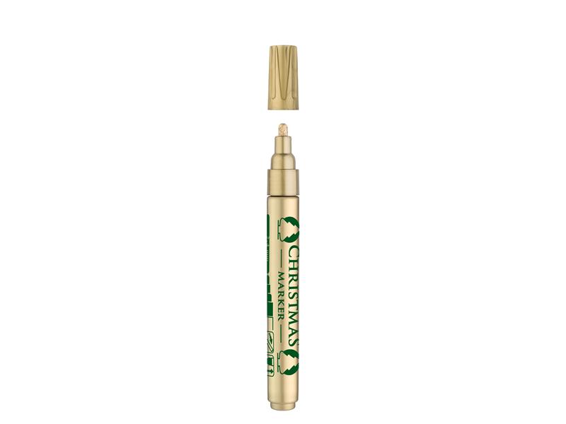 Fix popisovač ICO Christmas Marker silný - zlatý