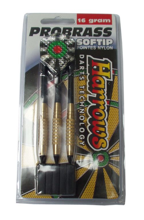 Harrows SOFT PRO BRASS Šipky s plastovým hrotem 16g Harrows