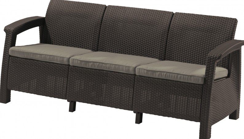 Allibert CORFU LOVE SEAT MAX 2930 Zahradní pohovka - hnědá Allibert