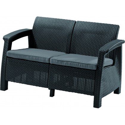 Allibert CORFU LOVE SEAT 35593 Pohovka - antracit Allibert