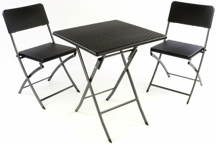 Garthen 37114 Zahradní set stůl a 2 židle ratanového vzhledu