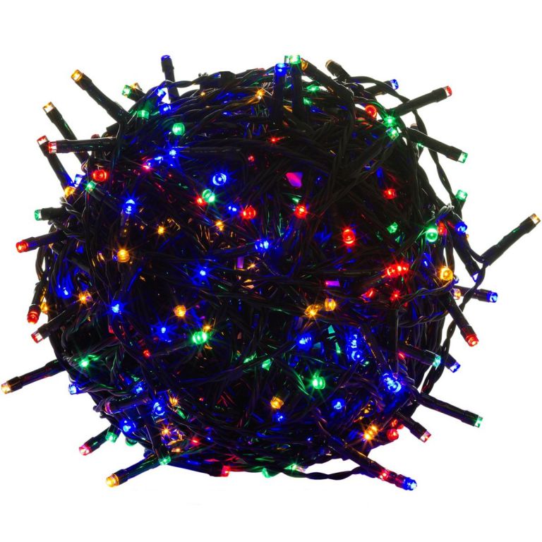 Voltronic 39454 Vánoční LED osvětlení 10 m - barevné 100 LED - zelený kabel VOLTRONIC®
