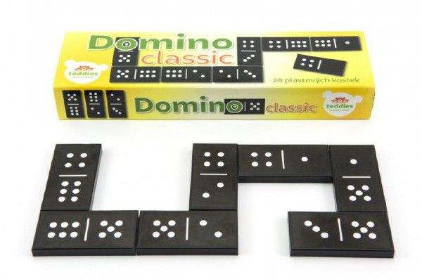 Classic Domino 28ks společenská hra plast v krabičce 21x6x3cm Teddies