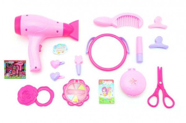 Sada krásy s fénem na baterie a doplňky 1plast v krabici 36x30x5cm Teddies