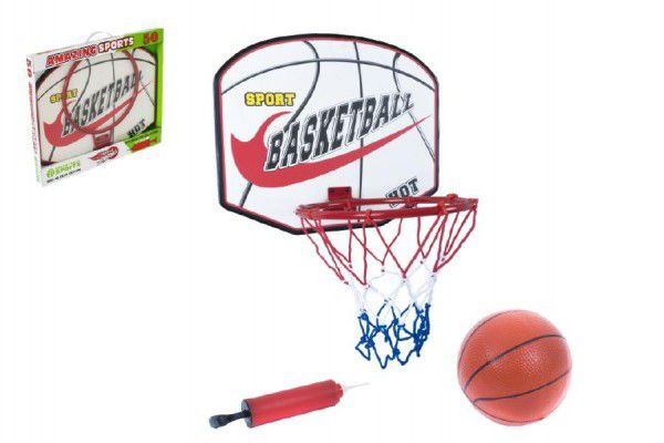 Basketbalový koš a míč s pumpičkou Teddies